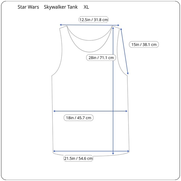 Star Wars Luke Skywalker Landspeeder Tank Top XL Extra Large Fandom Rebel - Picture 12 of 13